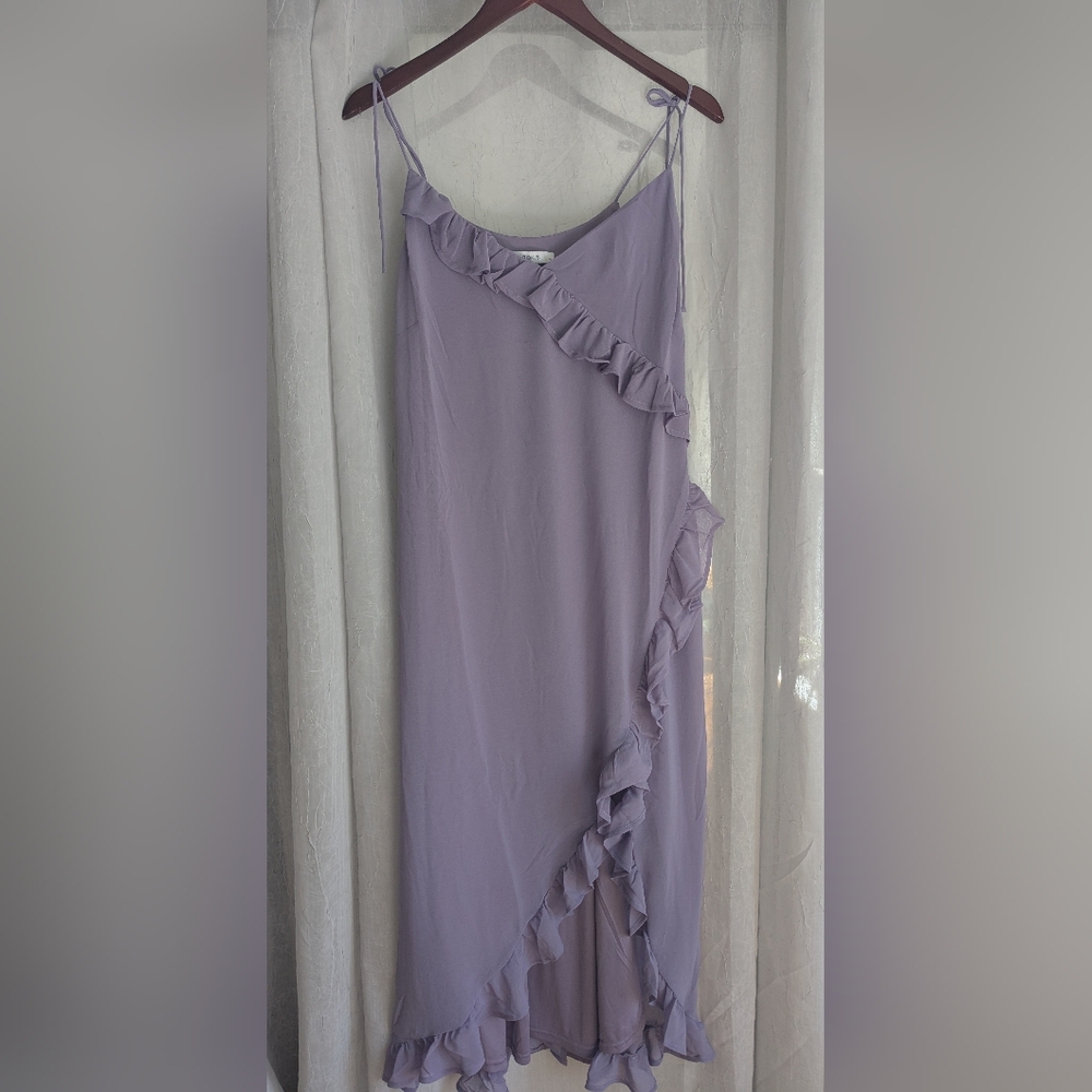 Ricki's Lavender Asymmetrical Ruffled Wrap Sundress
